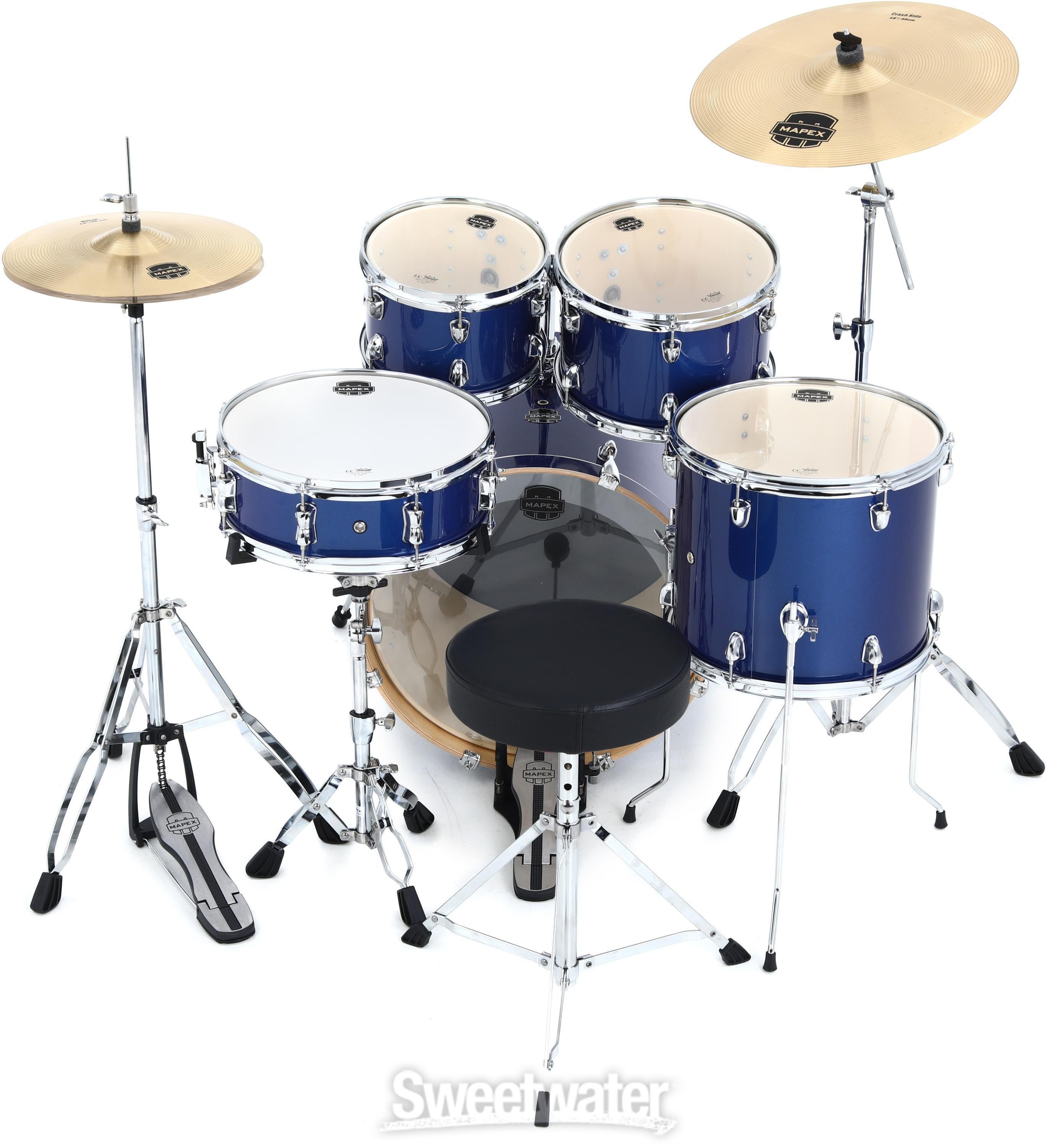 Mapex Venus VE5044FTC 5-piece Fusion Complete Drum Set - Blue Sky