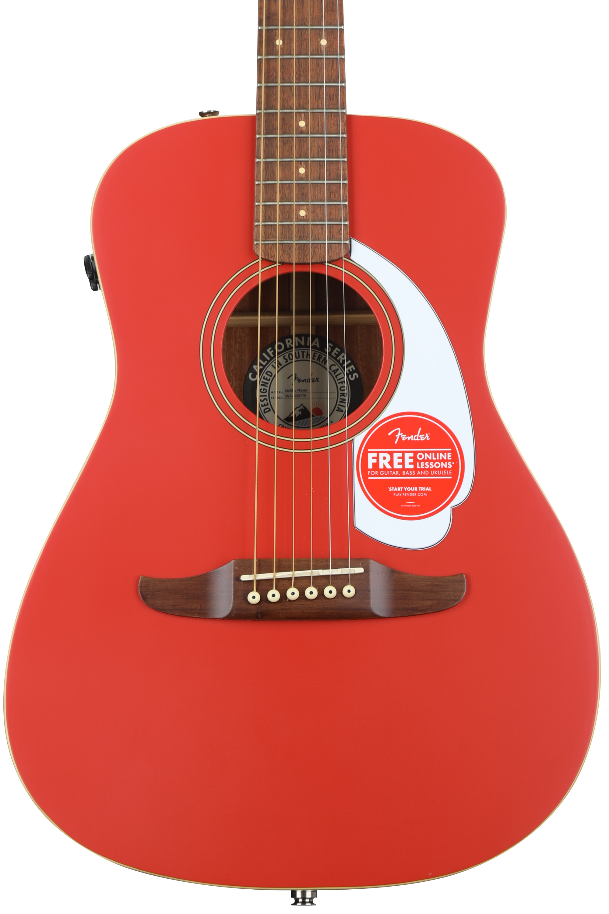 Fender Malibu Player Acoustic-electric Guitar - Fiesta Red