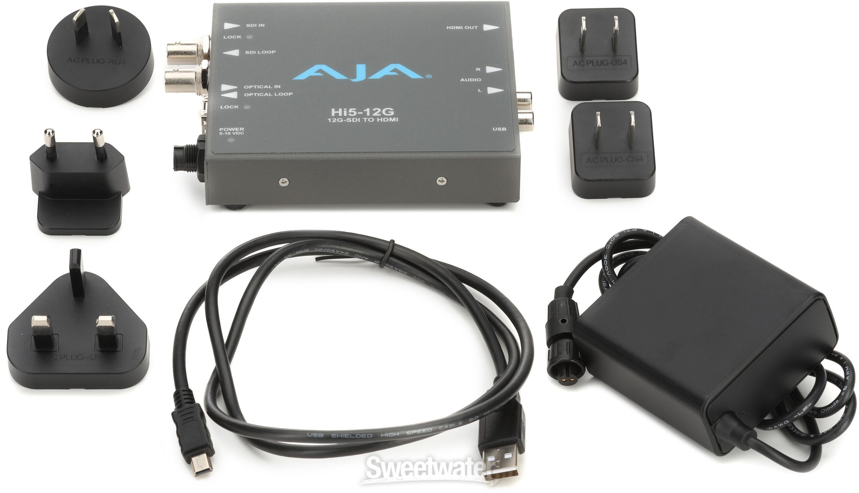 AJA Hi5-12G 12G-SDI to HDMI 2.0 Converter | Sweetwater
