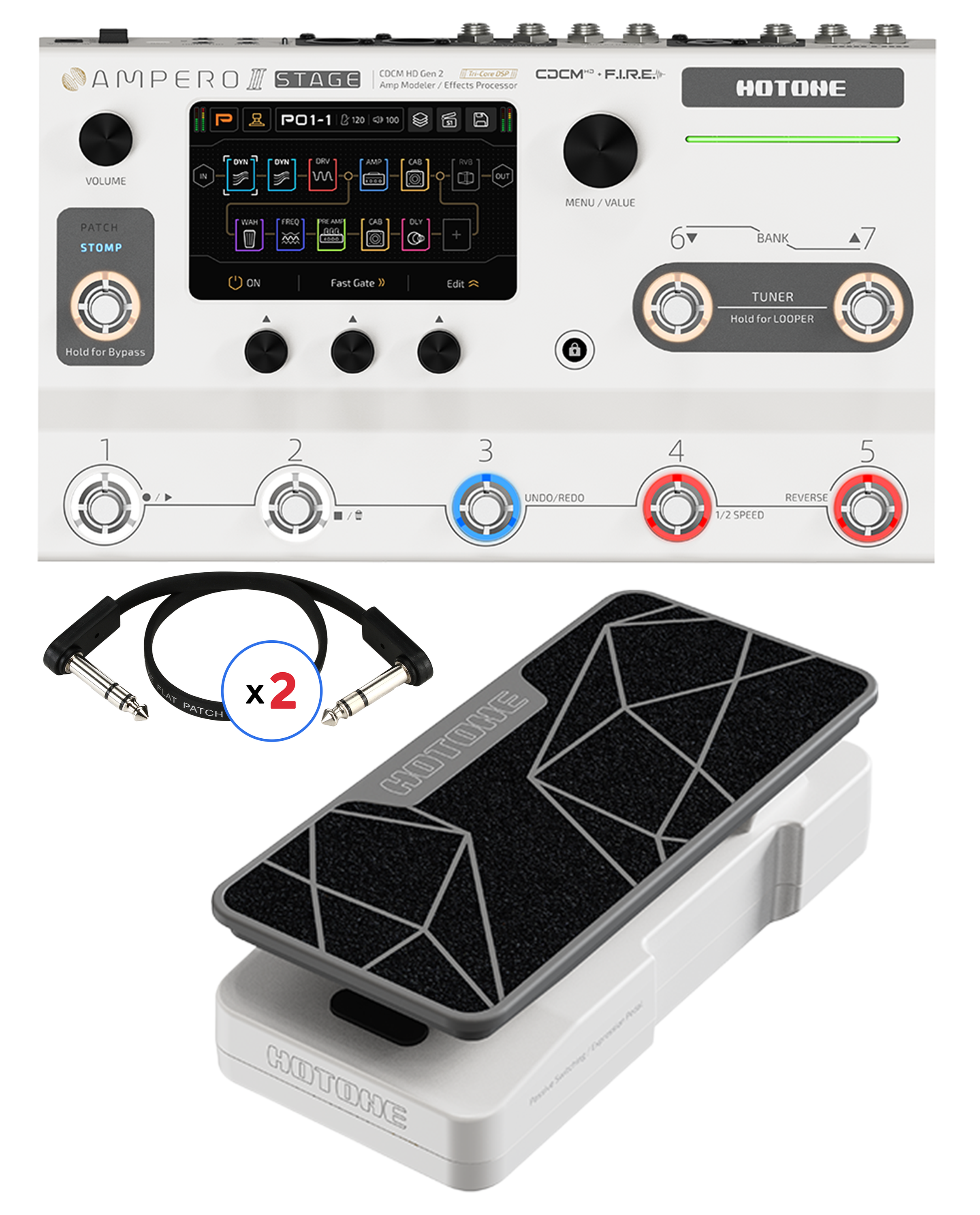 Hotone Ampero II Stage Amp Modeler/Effects Processor Pedal with