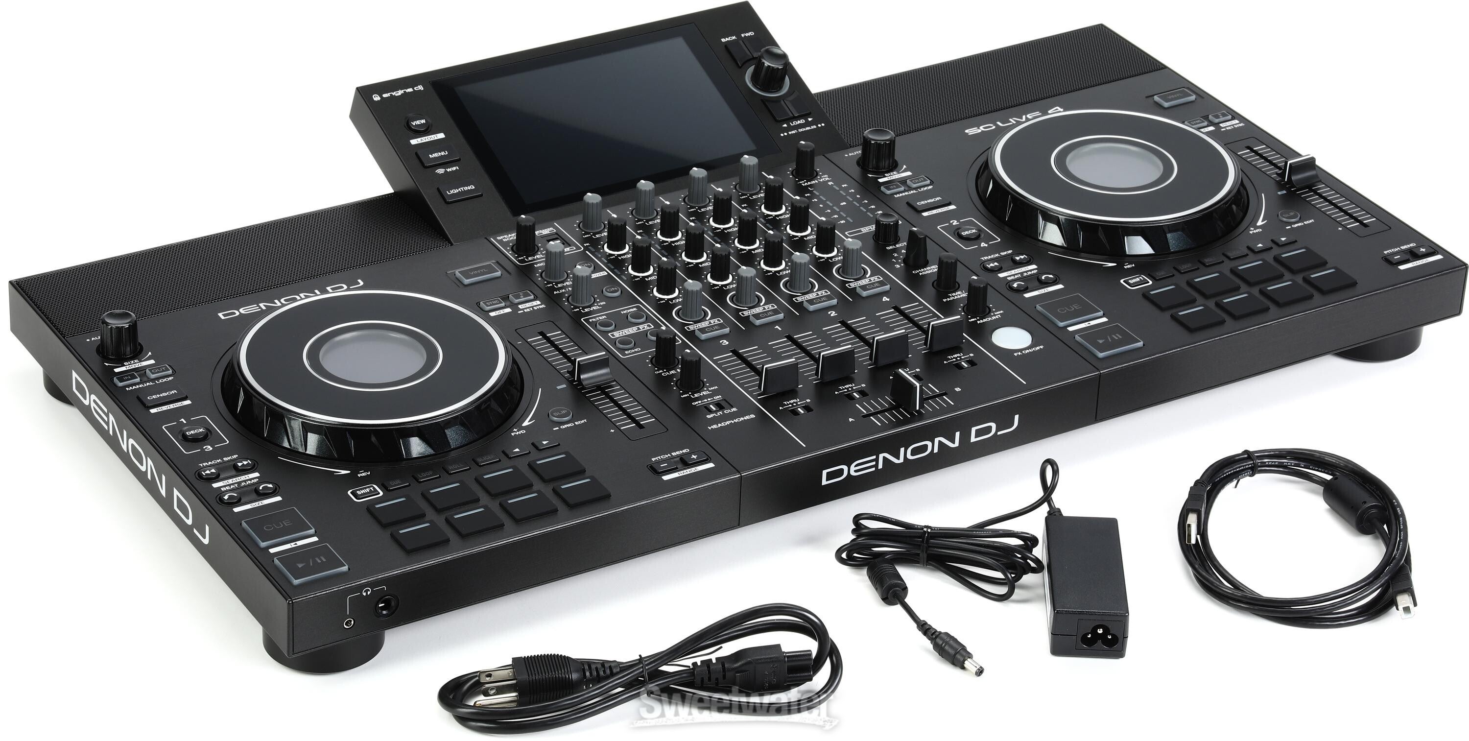 Denon DJ SC Live 4 Standalone DJ Controller - Black | Sweetwater