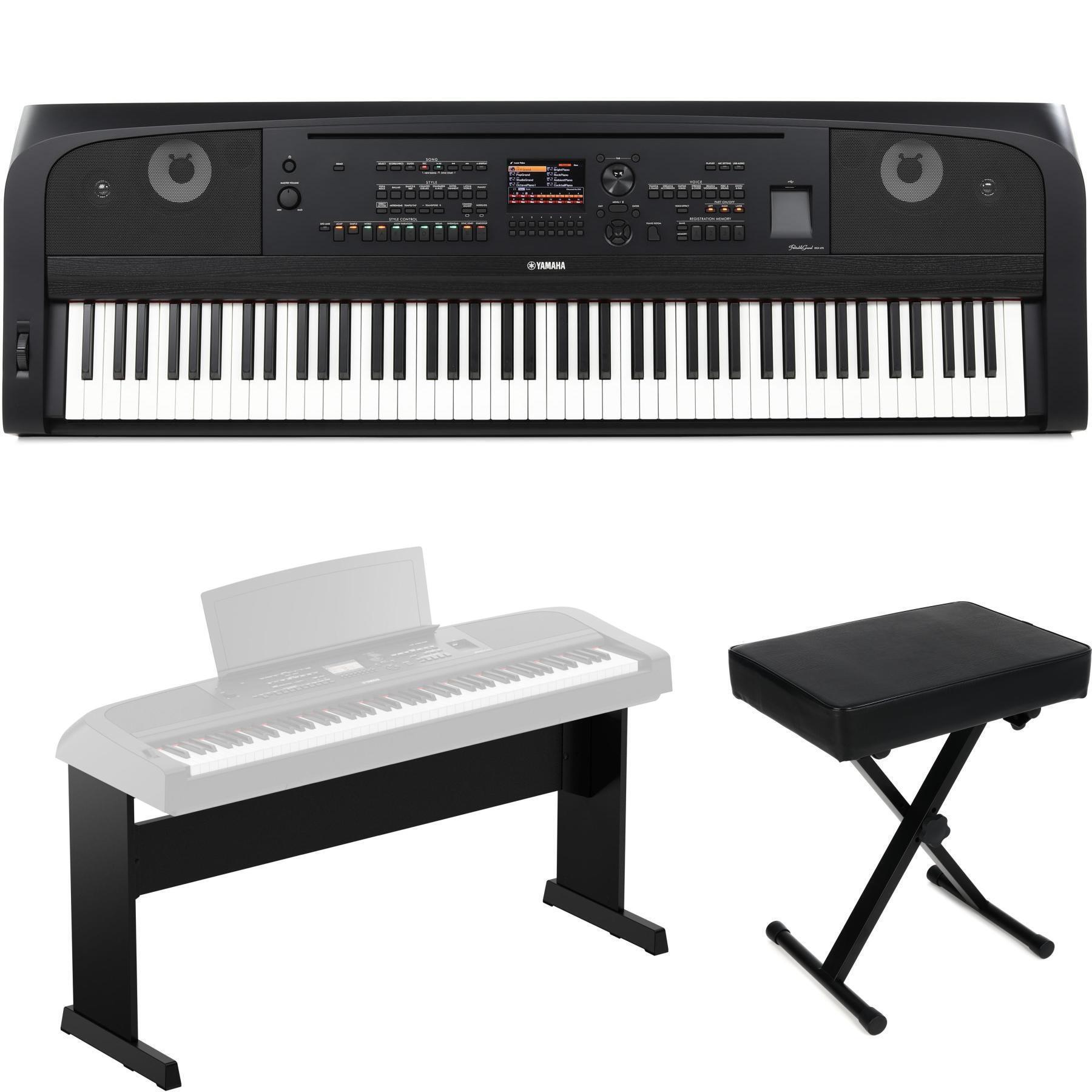 Yamaha DGX670B 88-key Arranger Piano with Stand and Bench - Black