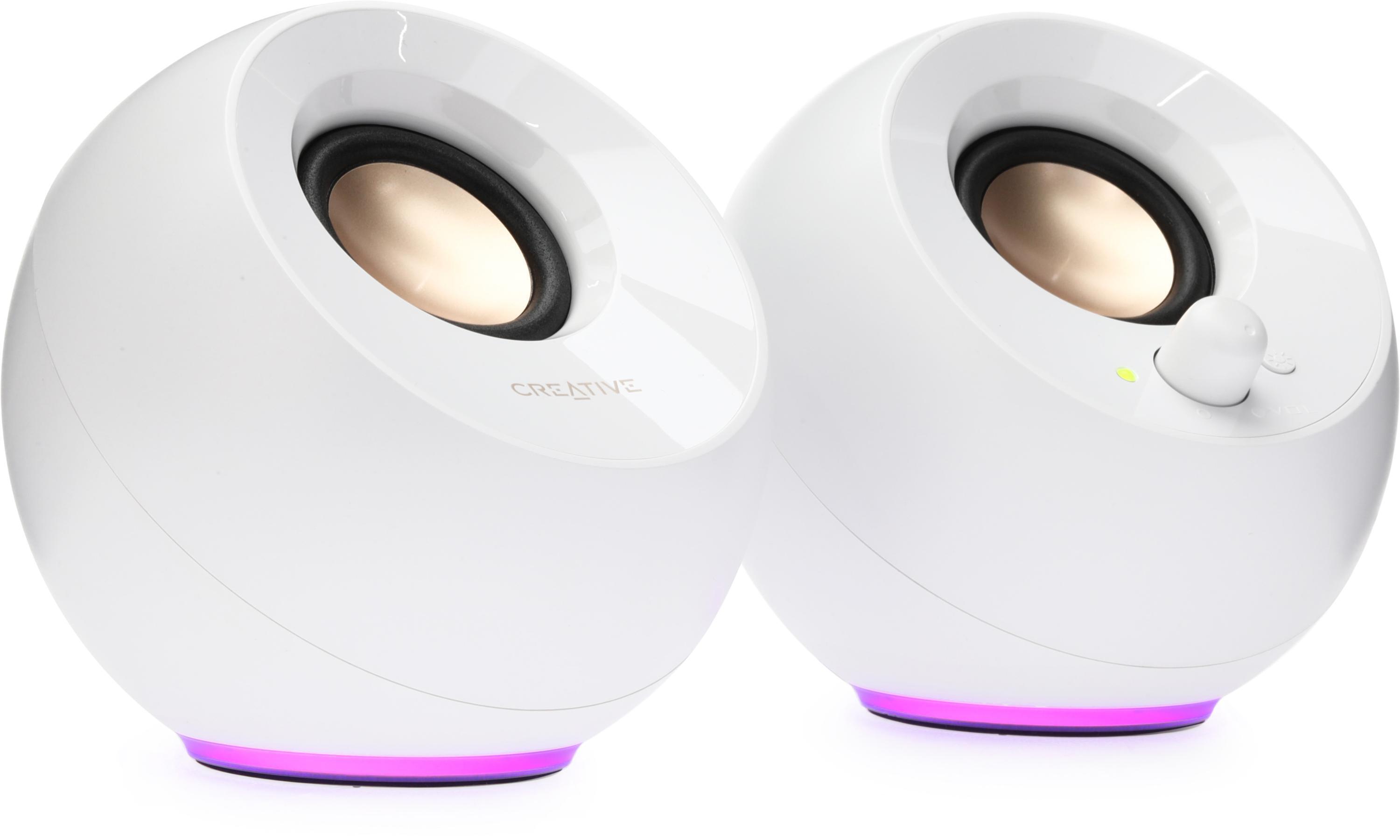 Creative Labs Pebble Pro Computer Speakers - White, Pair | Sweetwater