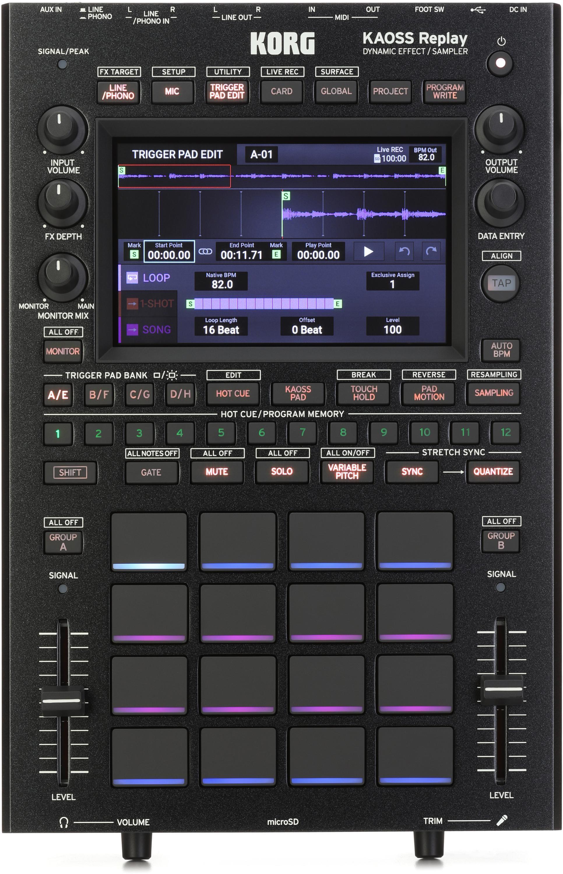 Korg KAOSS Replay Dynamic Effects Processor and Sampler | Sweetwater