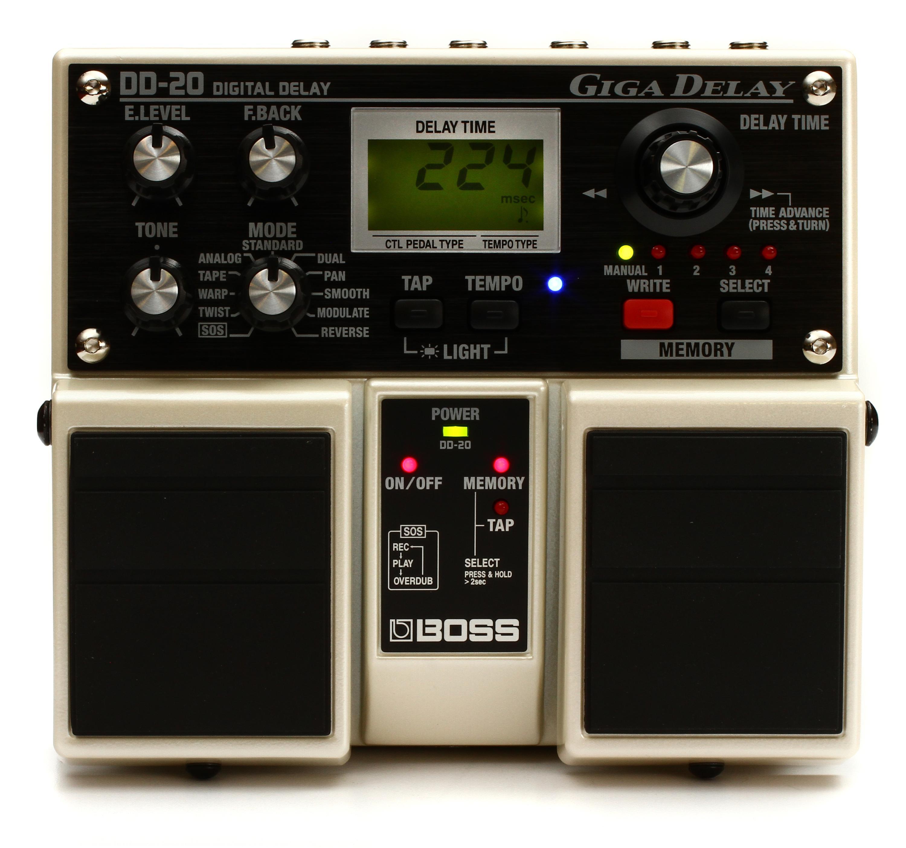 Boss DD-20 Giga Delay Digital Delay Pedal | Sweetwater