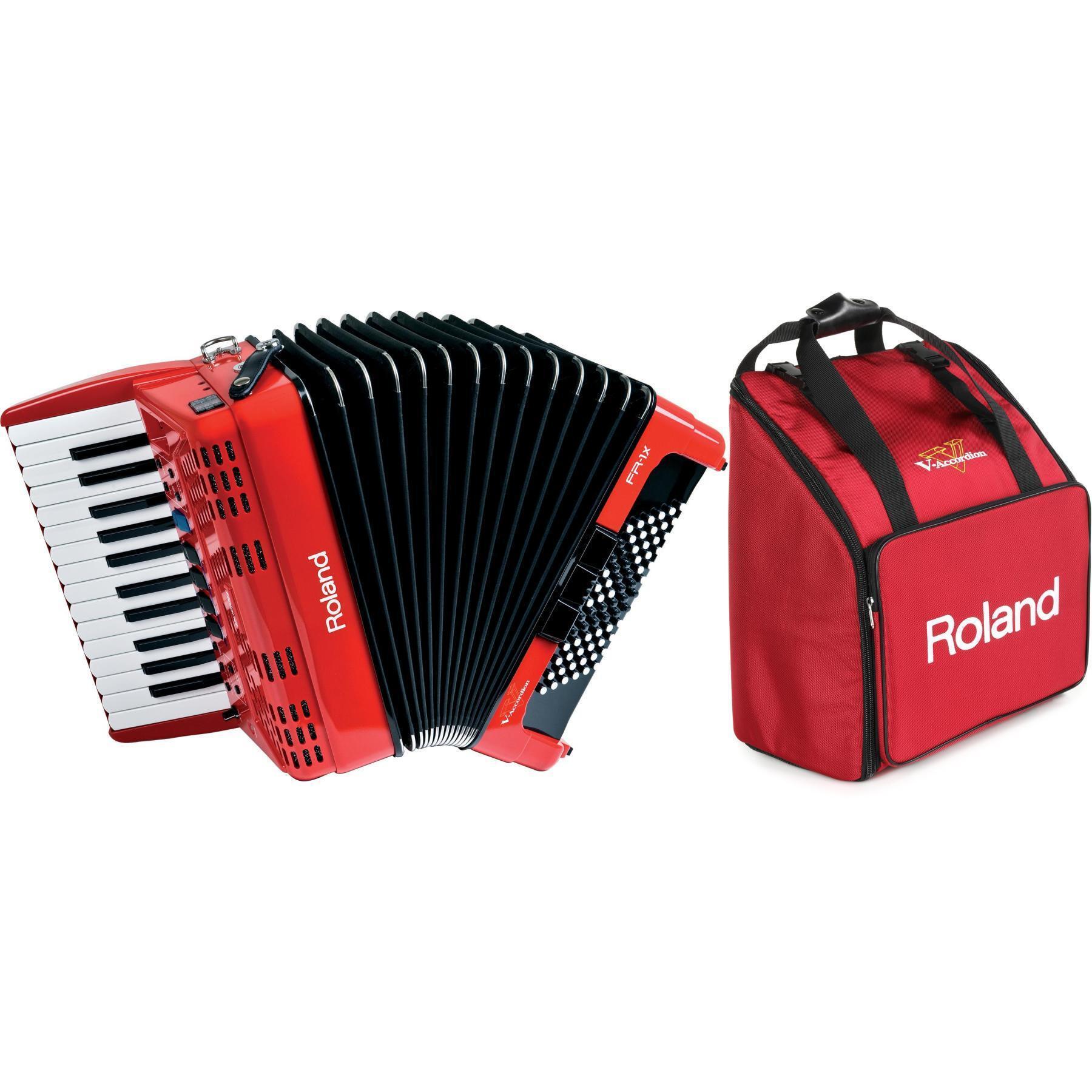 Roland FR-1x Piano-type V-Accordion with Gig Bag - Red | Sweetwater