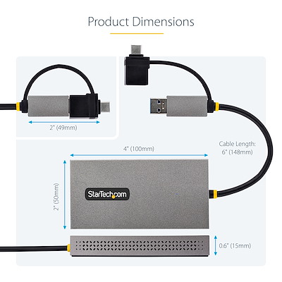 ディスプレイアダプター／USB-C & USB-A接続／デュアルディスプレイ