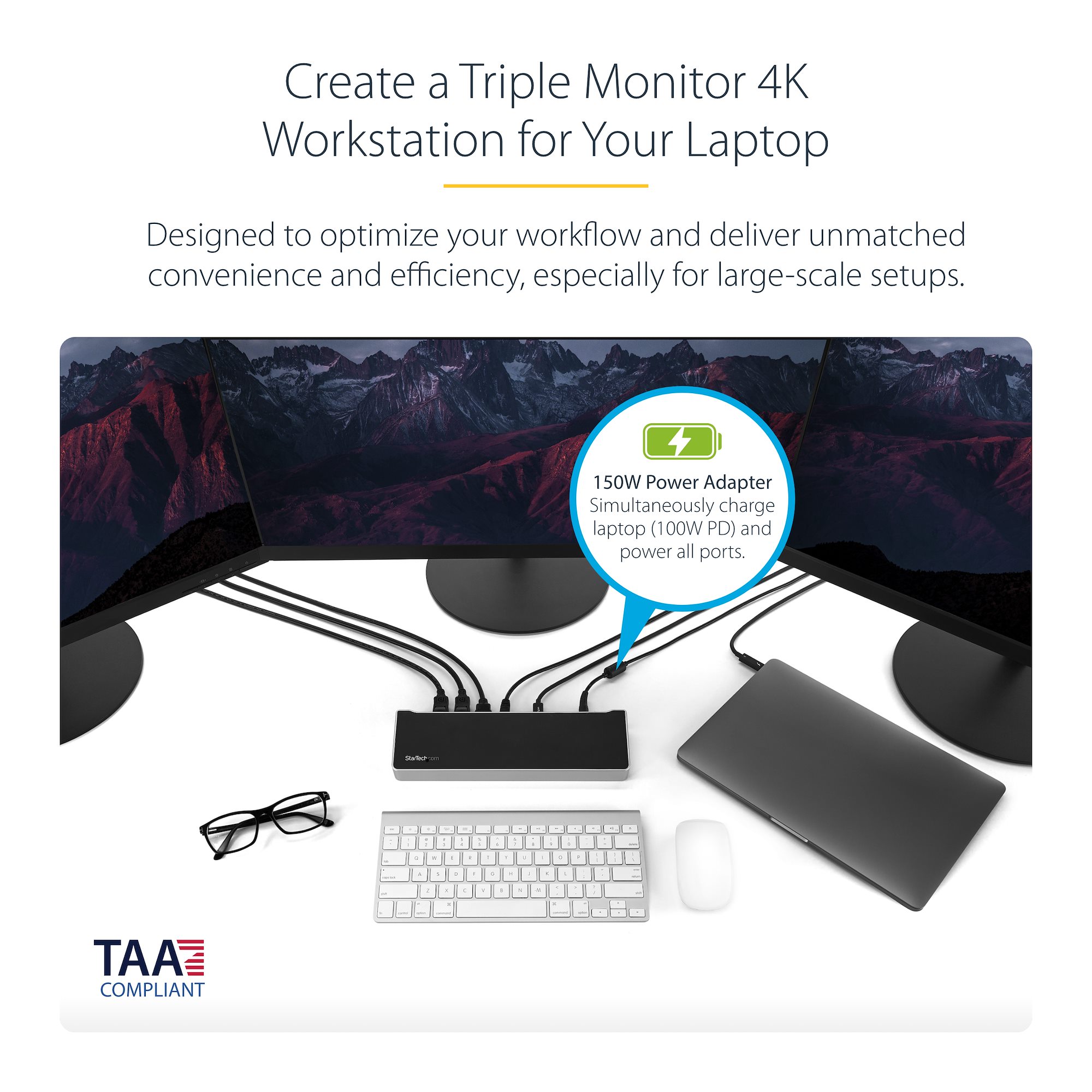 ドッキングステーション／USB-C （USB 3.1 Gen 1）接続／トリプル