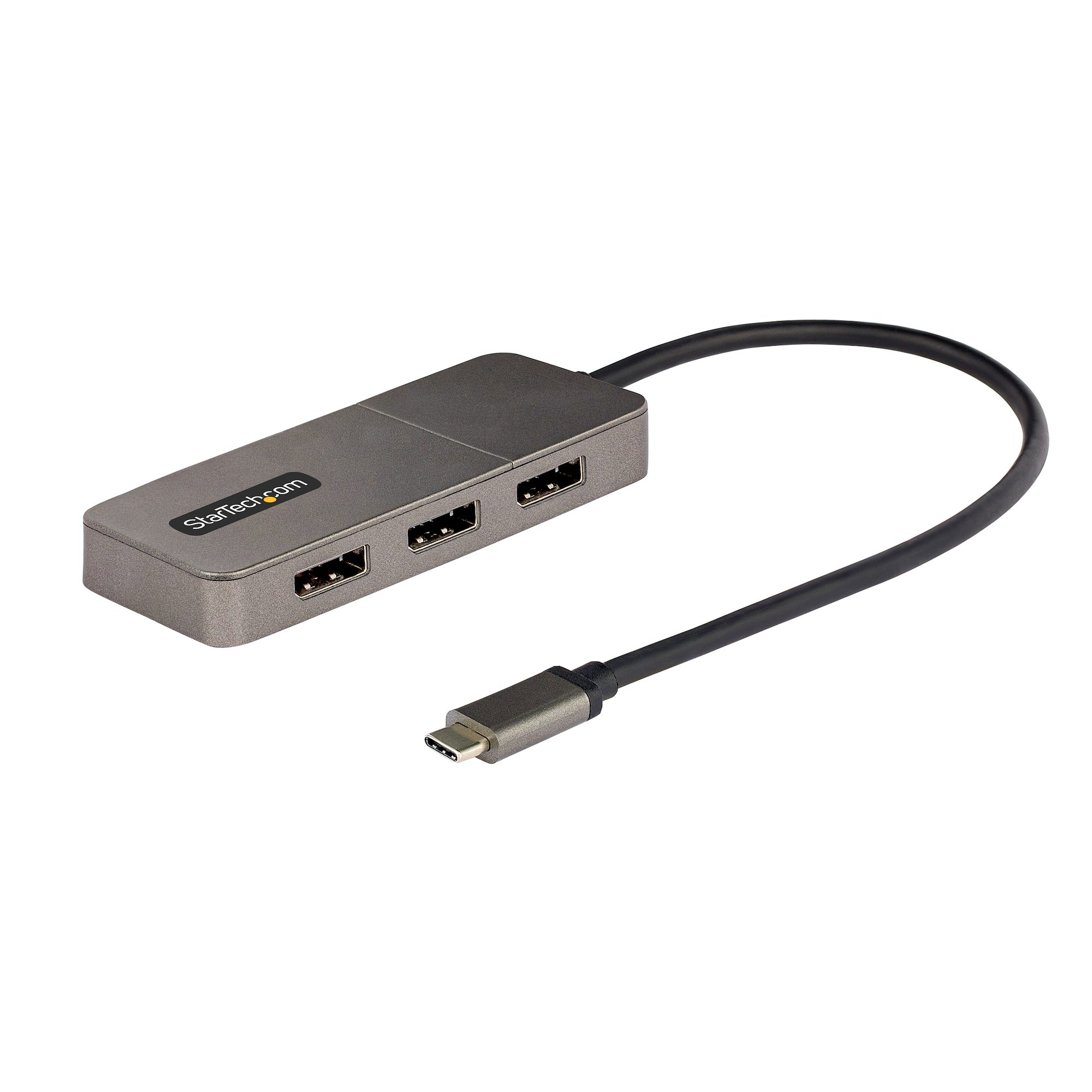 USB-C - 3x DisplayPort 1.4 変換アダプター／トリプルモニター