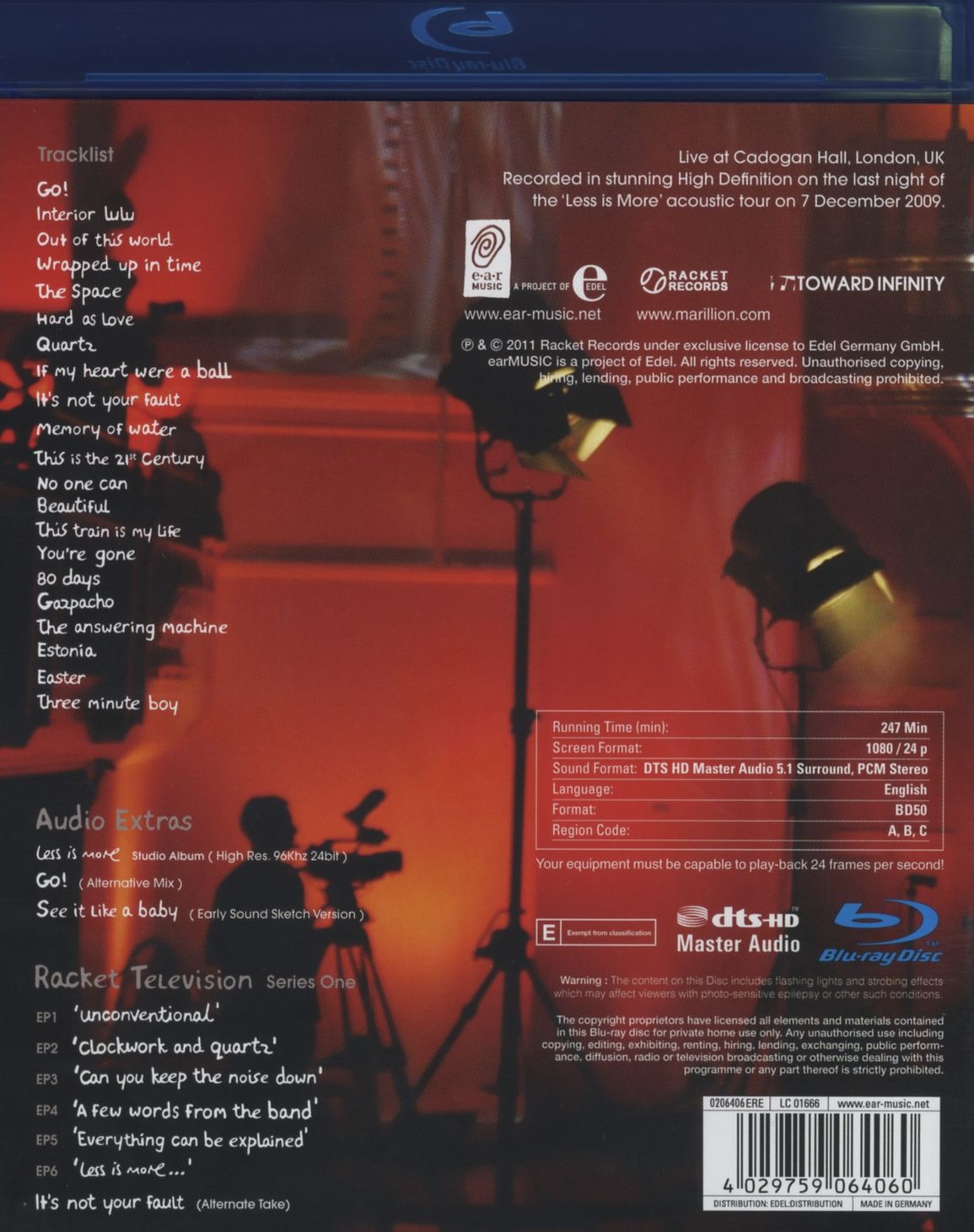 Marillion: Live From Cadogan Hall 2009 (Blu-ray Disc) – jpc.de
