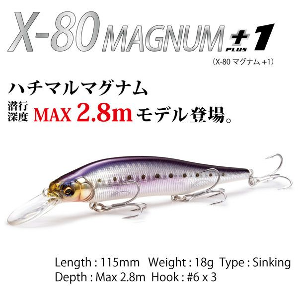 X-80 MAGNUM+1 HT チャートバックイワシ | Megabass - メガバス
