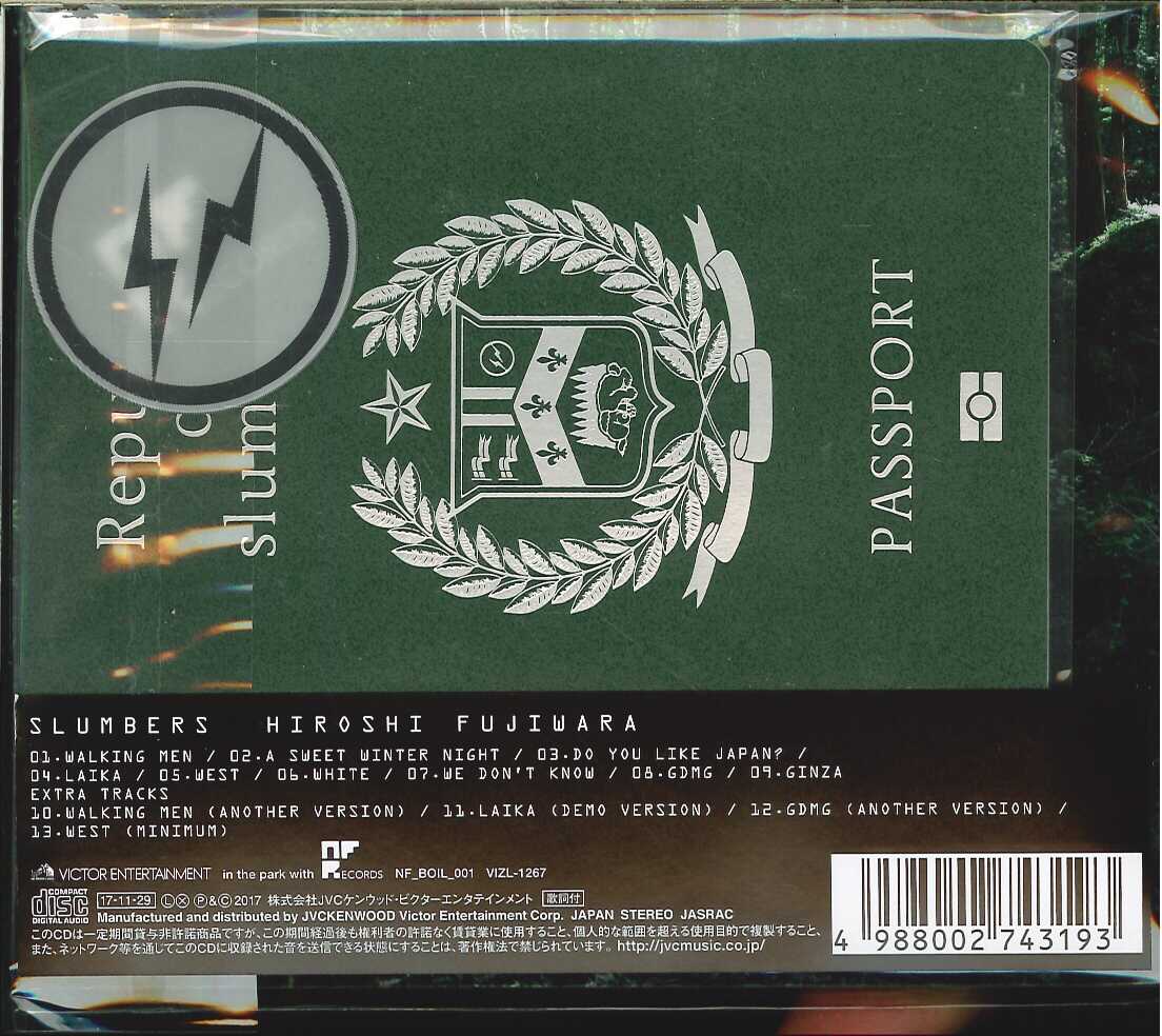 芽瑠璃堂 ＞ 藤原ヒロシ 『Slumbers (Deluxe Edition CD+オマケ)』VIZL1267