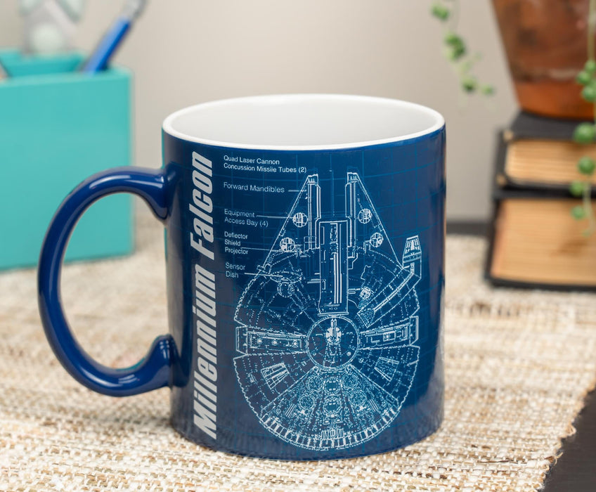 Star Wars Millennium Falcon Schematics Ceramic Mug | Holds 20