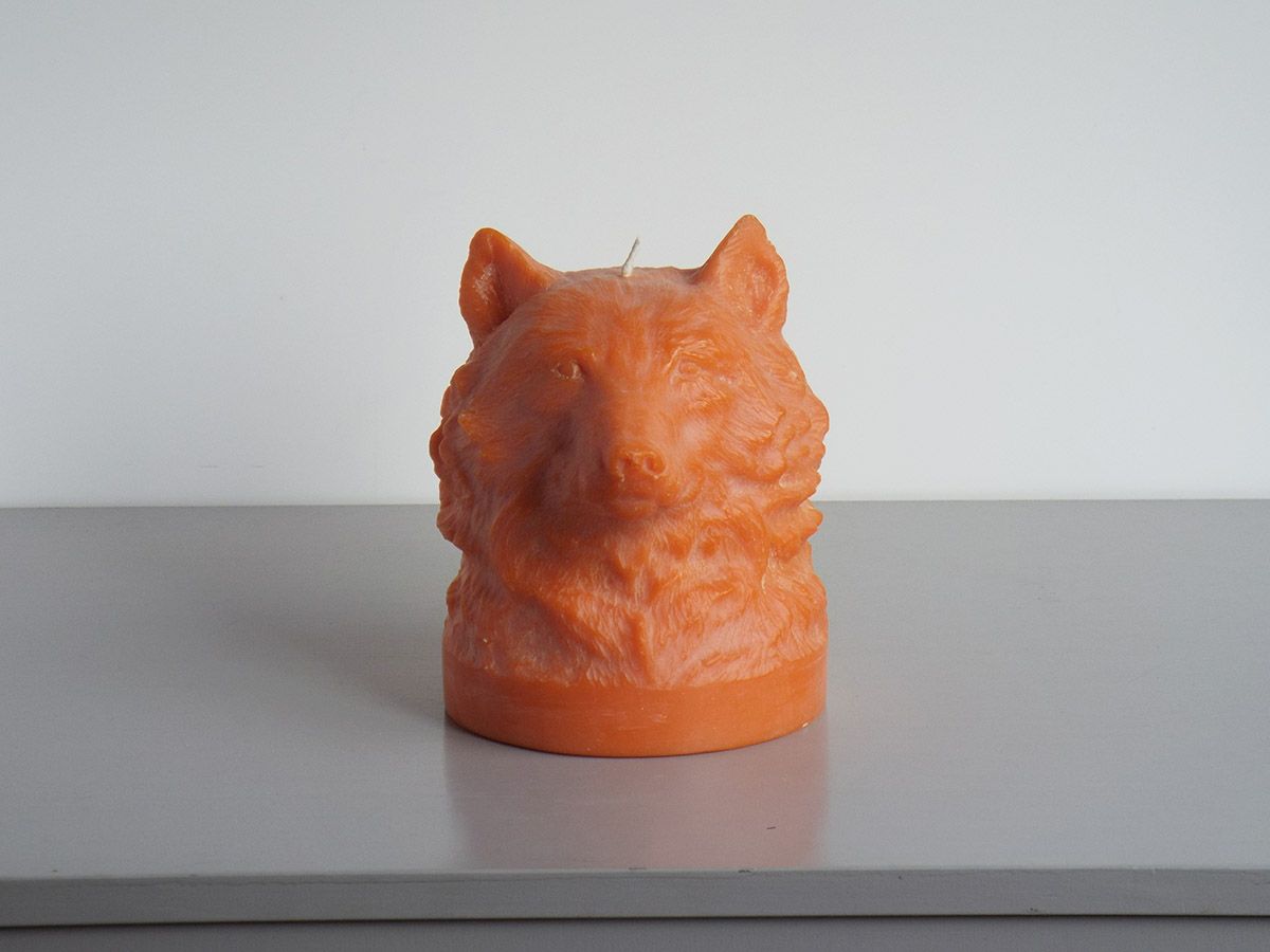 北欧テイストのアニマルキャンドル（ロウソク）・オレンジ｜British