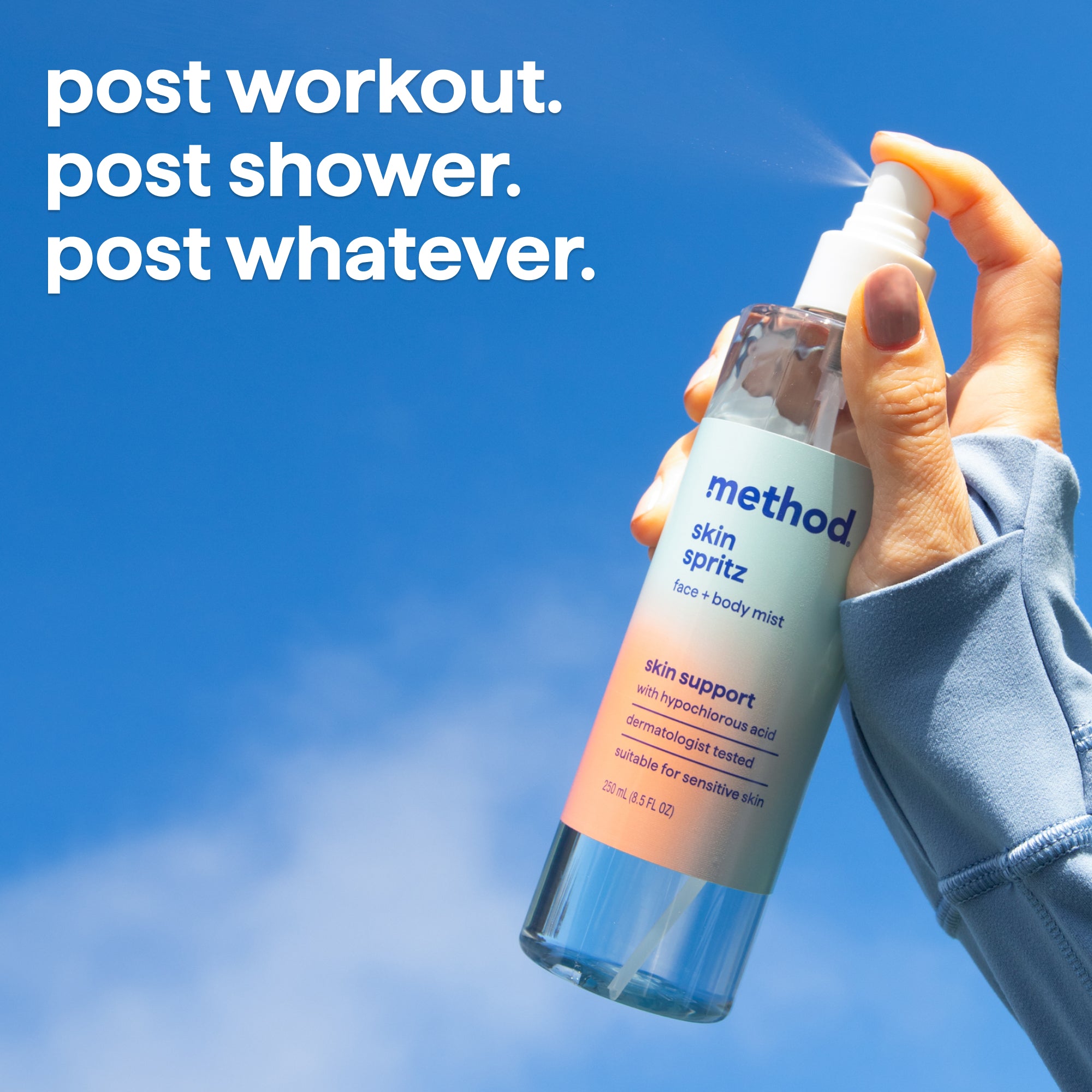 skin spritz face + body mist – method products
