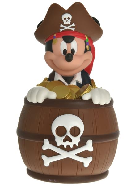 海賊ミッキーとお花いっぱいミニーちゃん☆ディズニーランド貯金箱 -