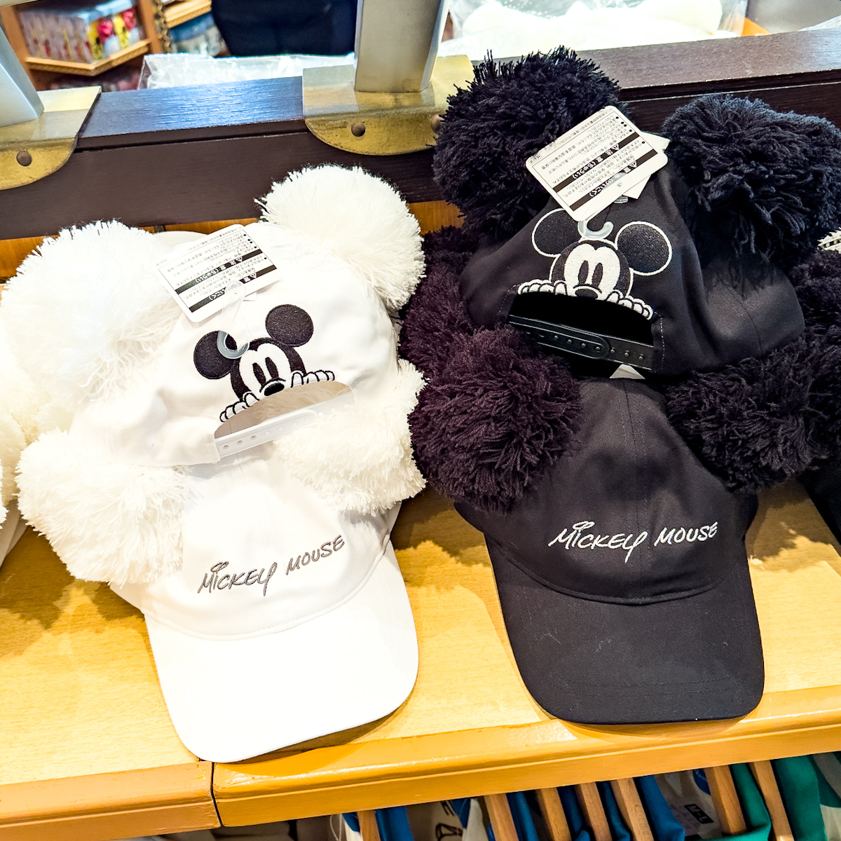 ミニーマウス 耳付きフリース帽子と手袋セット ミニーマウス ファン
