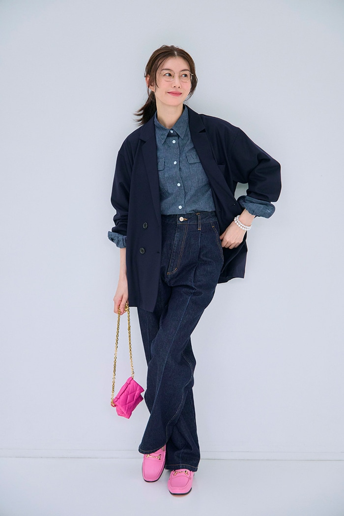 マイ ウィークネス別注】ともさかりえさんが着こなす、パンツにも