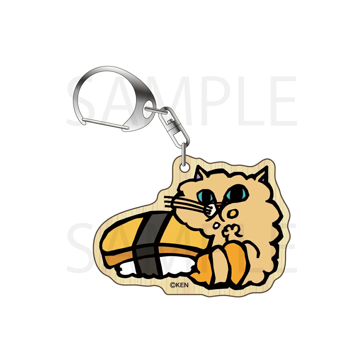 切り絵クリエイター KEN アルファベットねこアクリルキーホルダー / Y