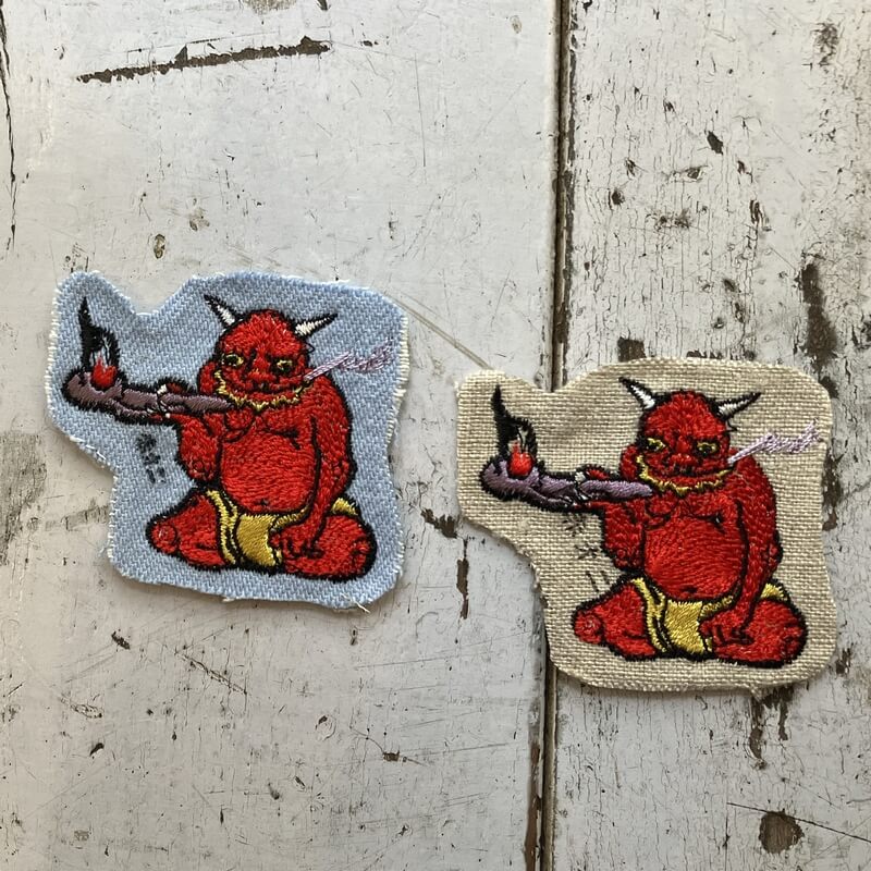 浮世絵_妖怪［赤鬼_地獄］刺繍のあっぷりけ | mimi刺繍 mimi