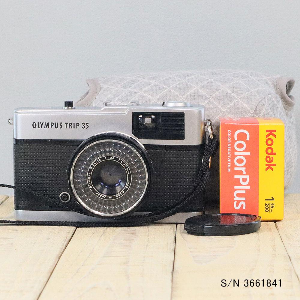 中古】【送料無料】【保証付】OLYMPUS TRIP 35 S/N 1176853（ケース