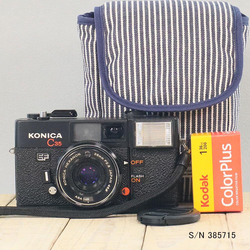 中古】【送料無料】【保証付 】KONICA C35 EF S/N 358226（ケース