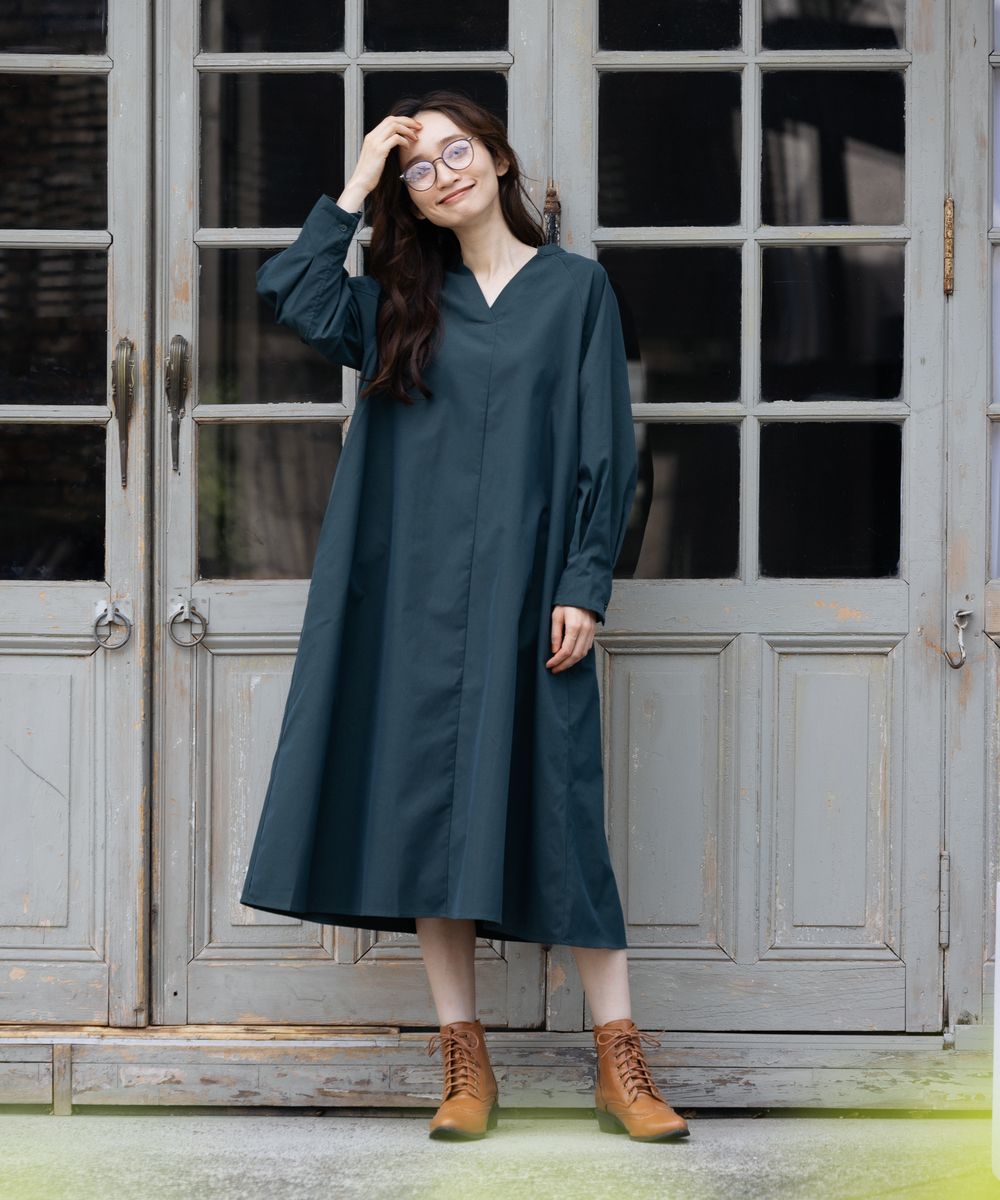 大きいサイズ レディース ワンピース Vネック 長袖｜sabstreet my