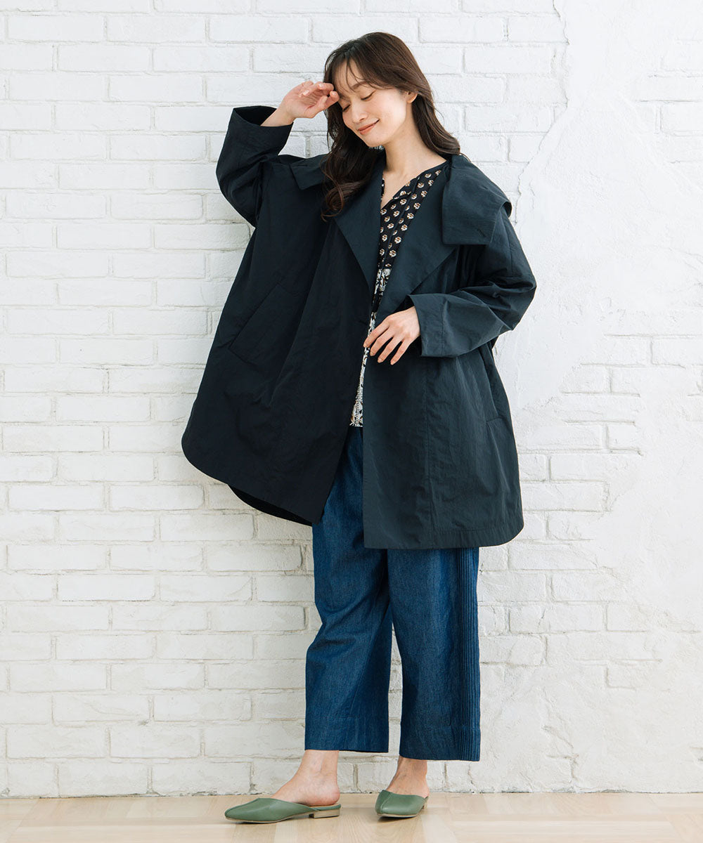 大きいサイズ レディース ナイロン 撥水 コート｜sabstreet my