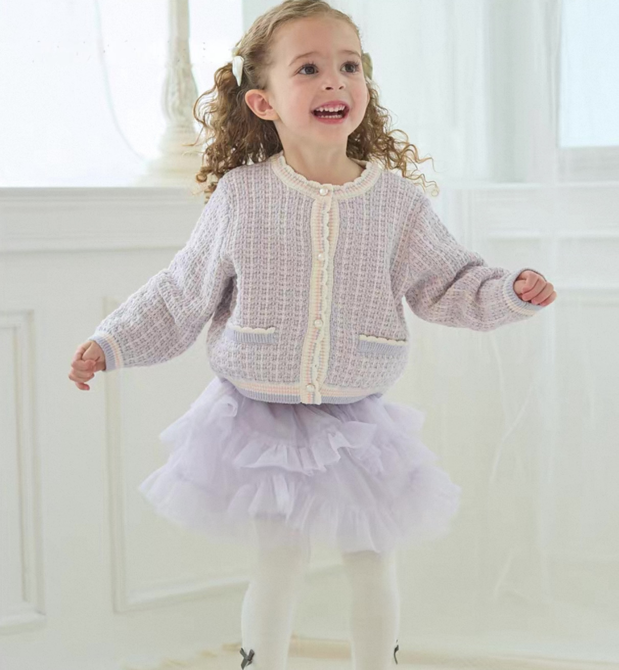 mini closet / ツイードカーディガン × チュールスカートセット DB3253538