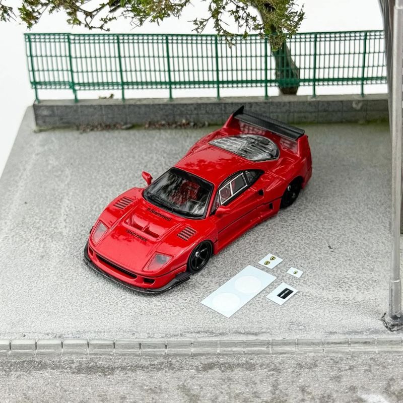 Ferrari F40 with LBWK Kit Red by Street Warrior - MINIATURE TOY SHOP