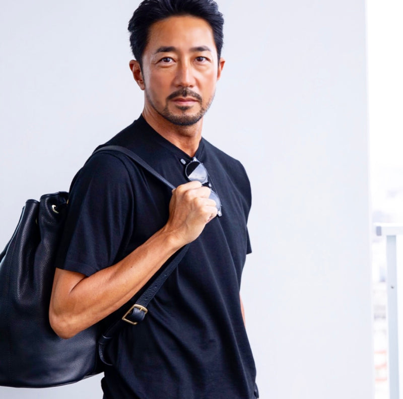 ドローストリングバッグ ラージ ブラック – MINIMAL WARDROBE