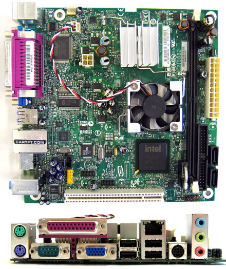 Intel D945GCLF2 (mit integrierter Atom 2x 1.6Ghz CPU, TV-Out