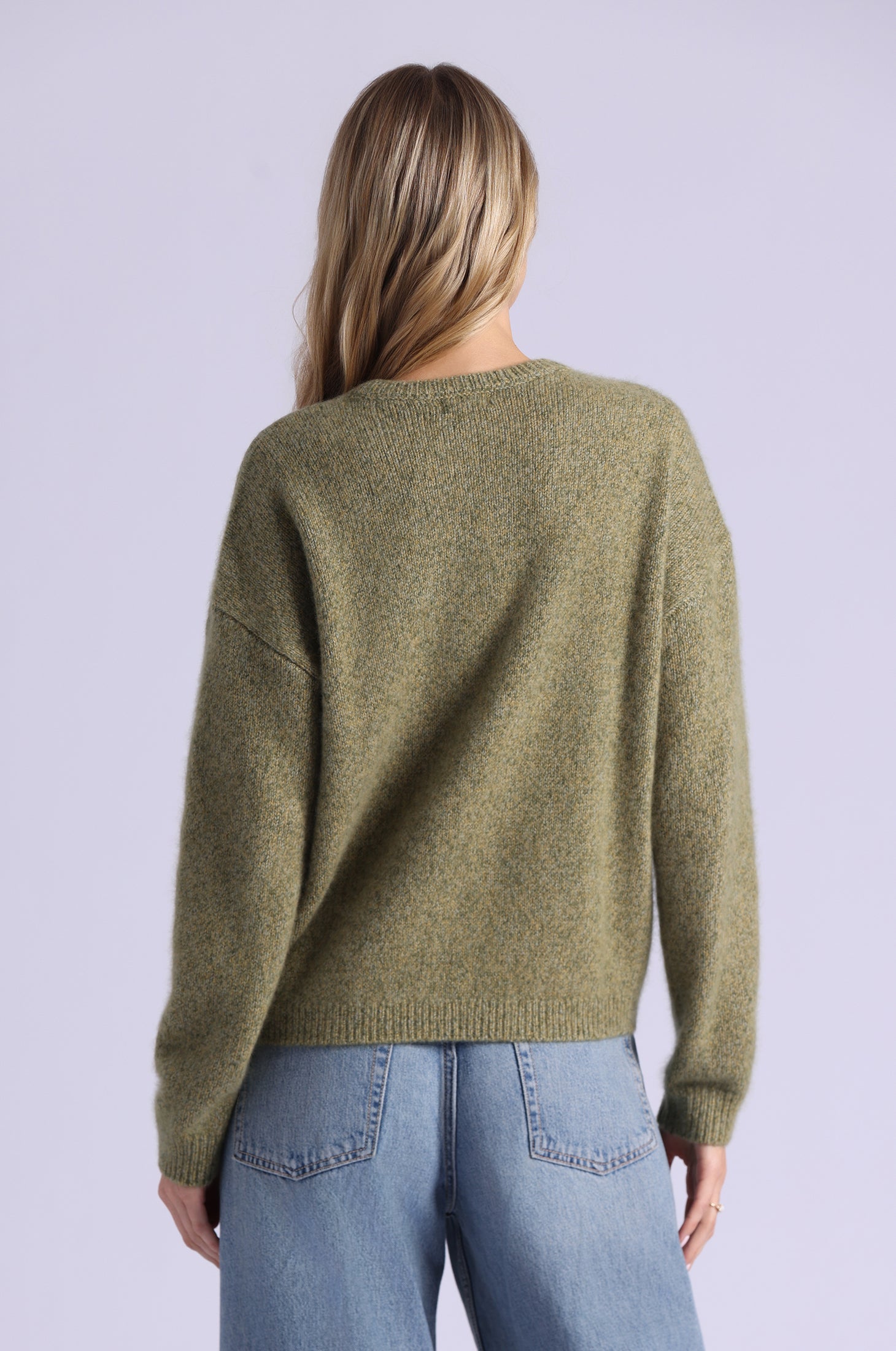 Cashmere Silk Marled Boxy Crew Neck – Minnie Rose