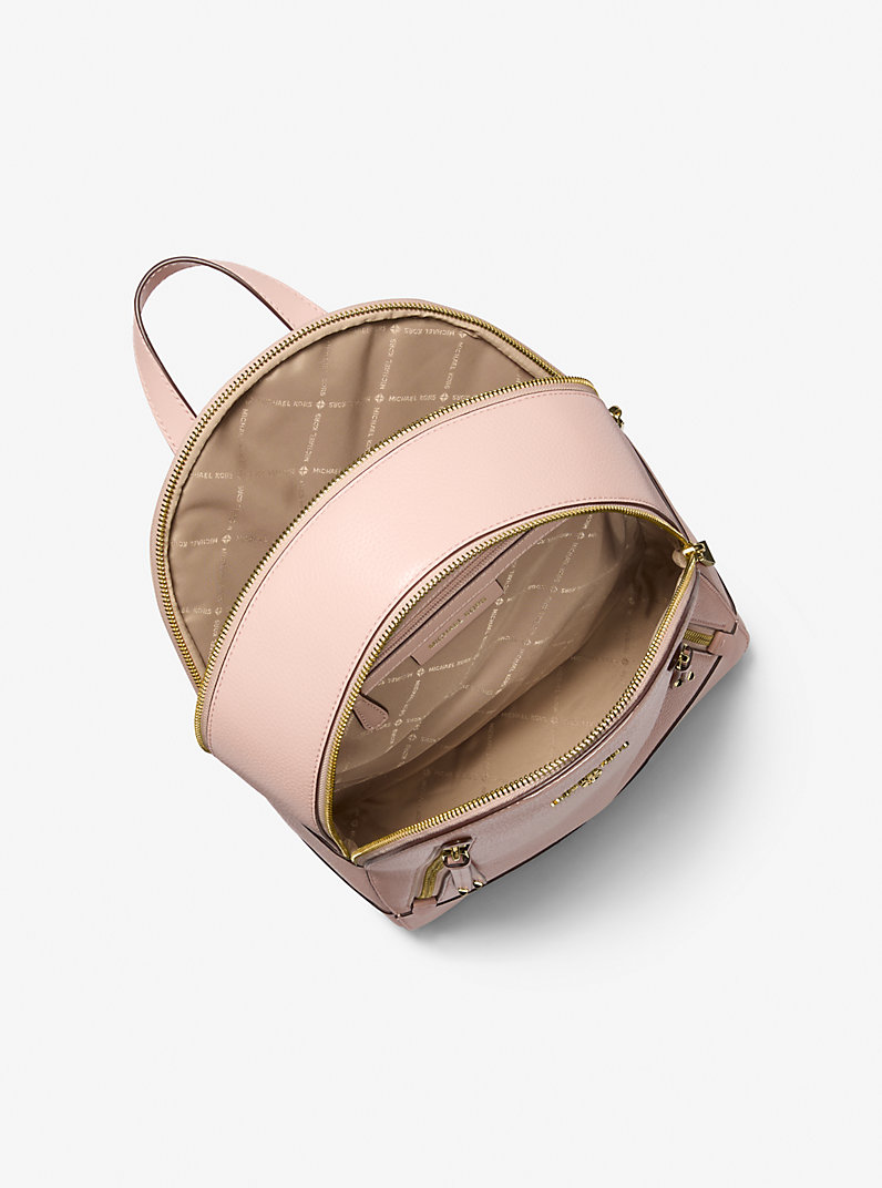 Brooklyn Medium Pebbled Leather Backpack in SOFT PINK - Sale