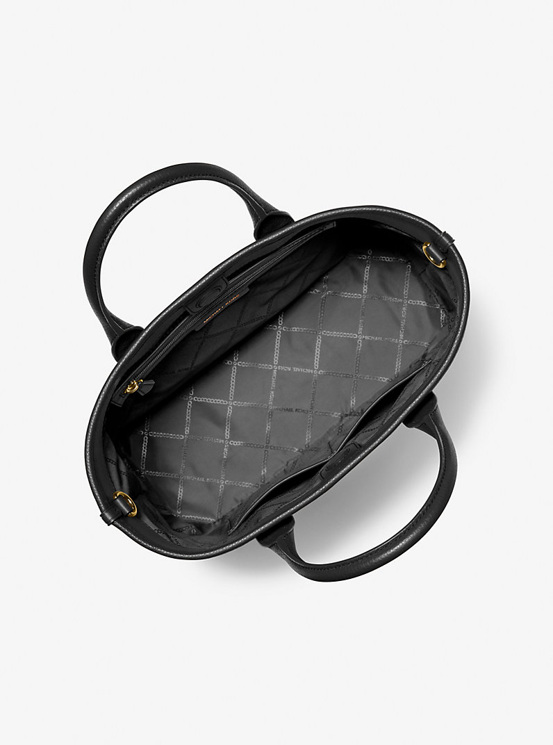 Luisa Medium Pebbled Leather Tote Bag in BLACK - Sale | Michael