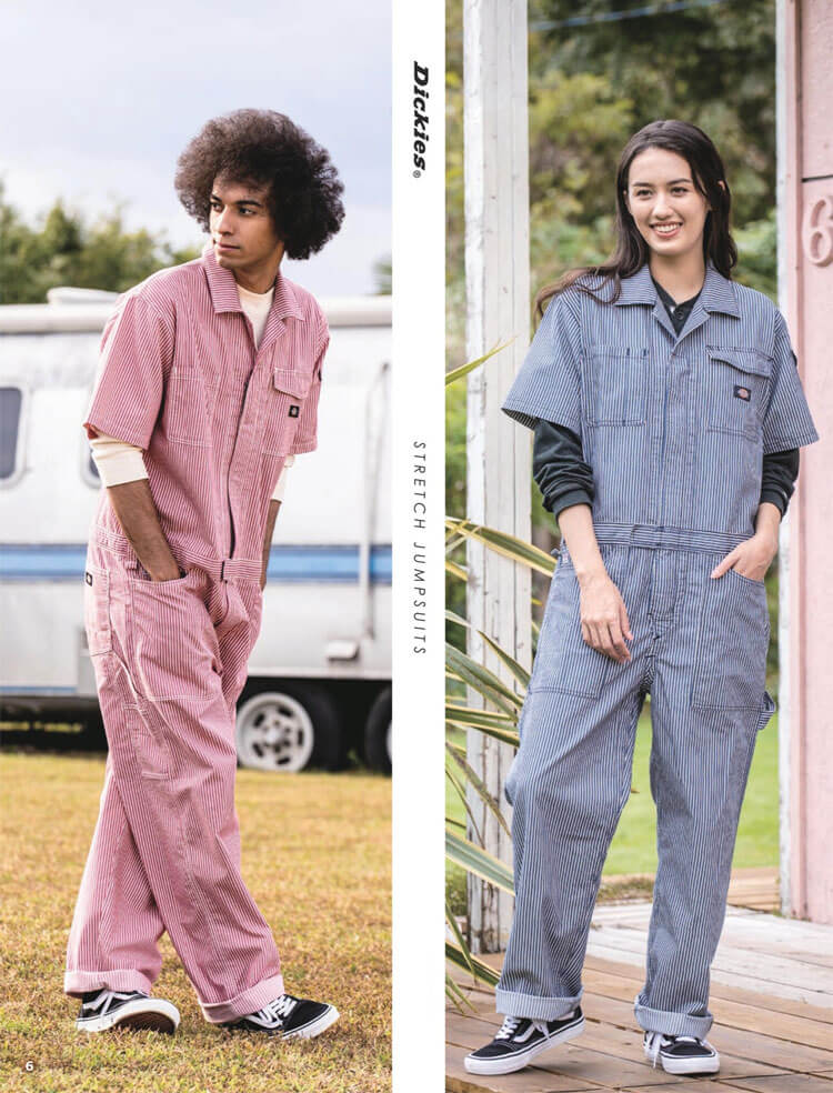 作業服 Dickies ディッキーズ オーバーオール D-7102 半袖つなぎ