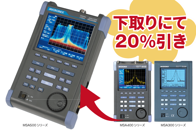 スペクトラムアナライザ MSA400シリーズ | 製品情報 | マイクロニクス