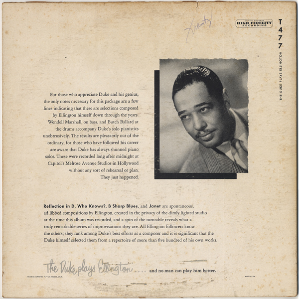 The Duke Plays Ellington | microgroove.jp