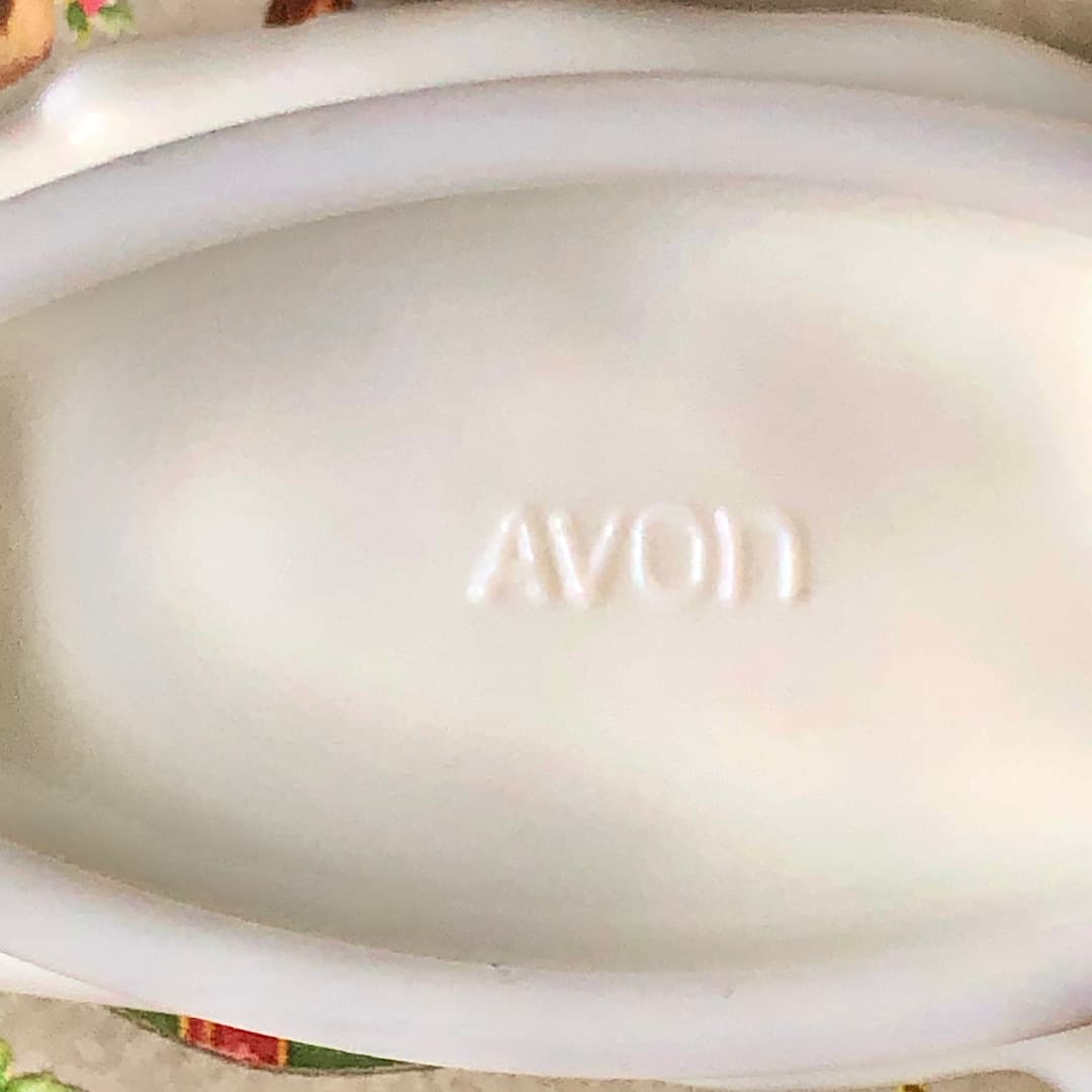 Avonミルクガラスハンドトレイ片手 004