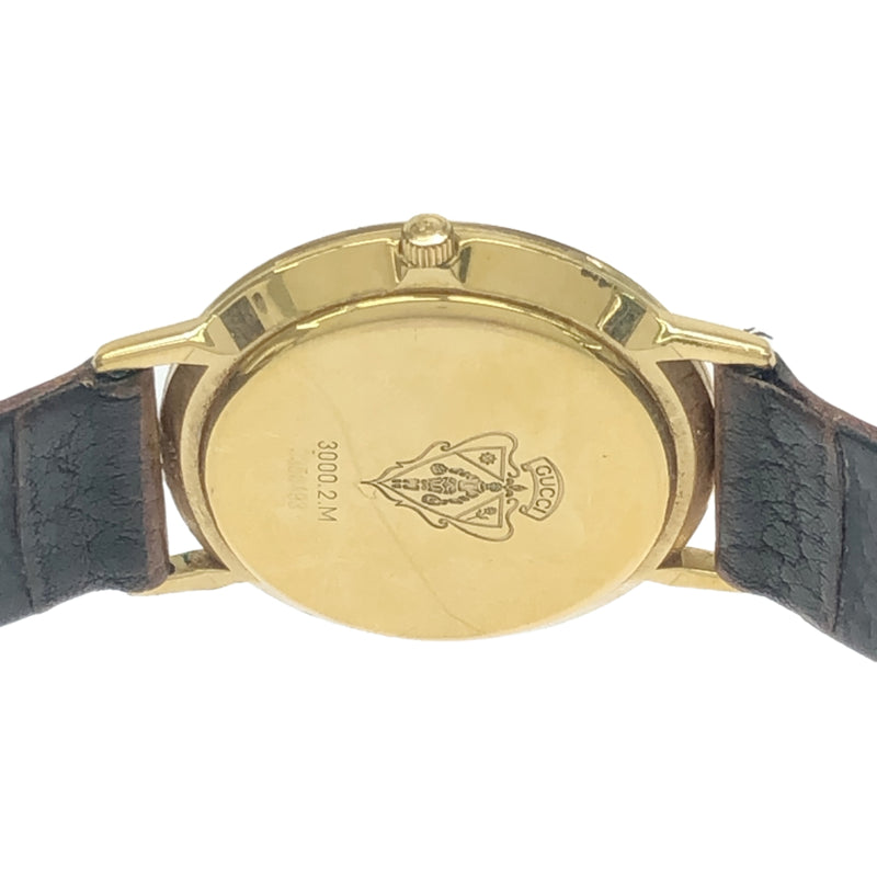 不動 腕時計 GUCCI グッチ 3000.2.M クォーツ QZ ラウンド ゴールド