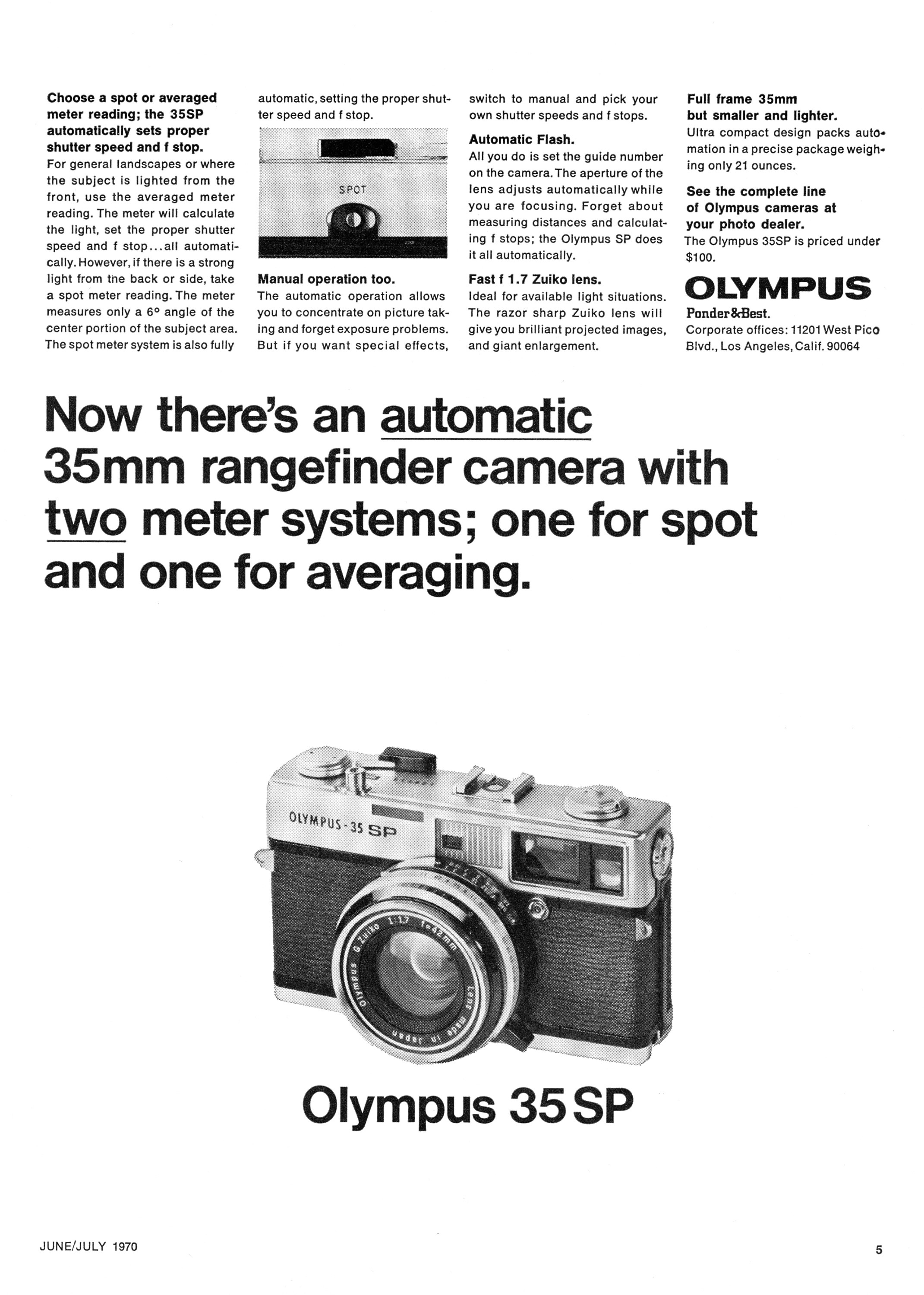 Olympus-35 SP (1969) – mike eckman dot com