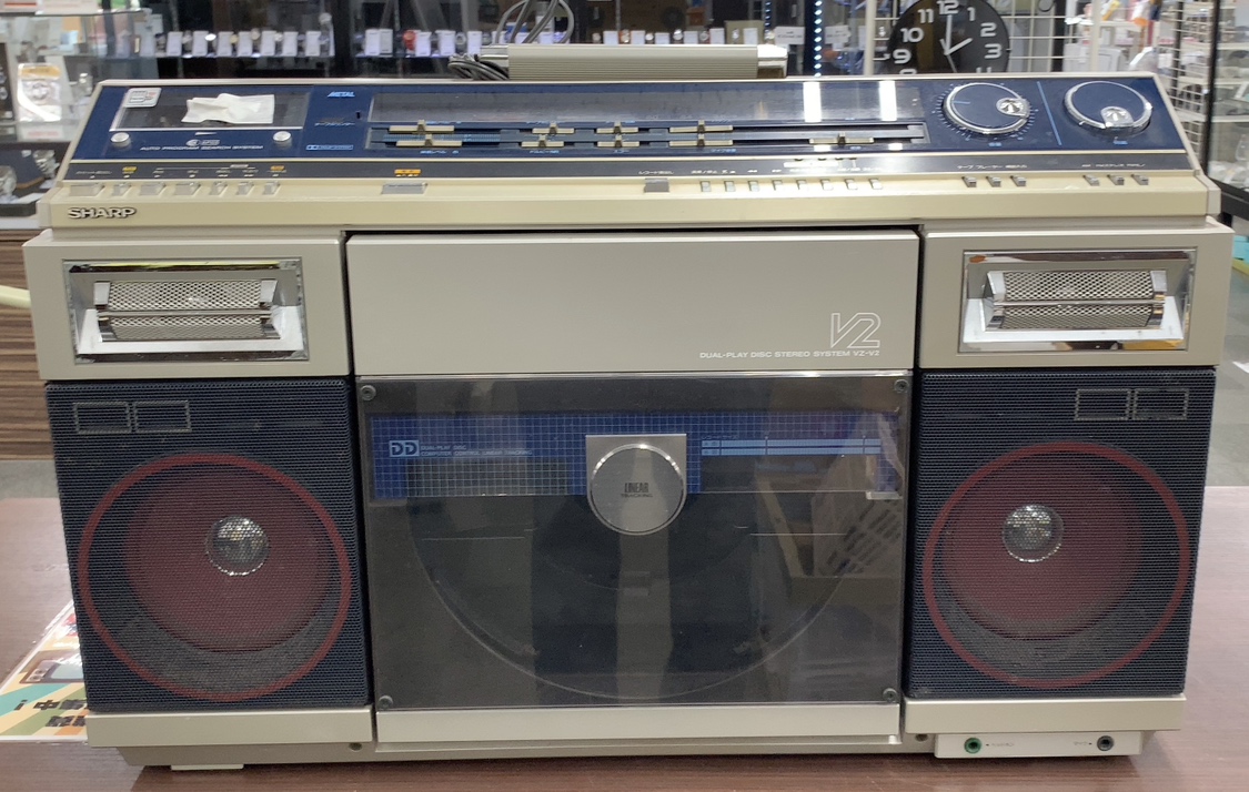 懐かしのレトロなラジカセ DUALPLAYステレオ SHARP VZ-V2 / #