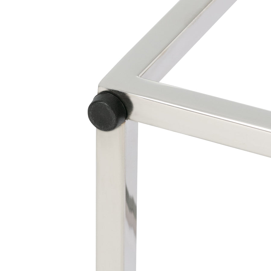 Francfranc(フランフラン) レーヌ ネストテーブル S クリア×シルバー