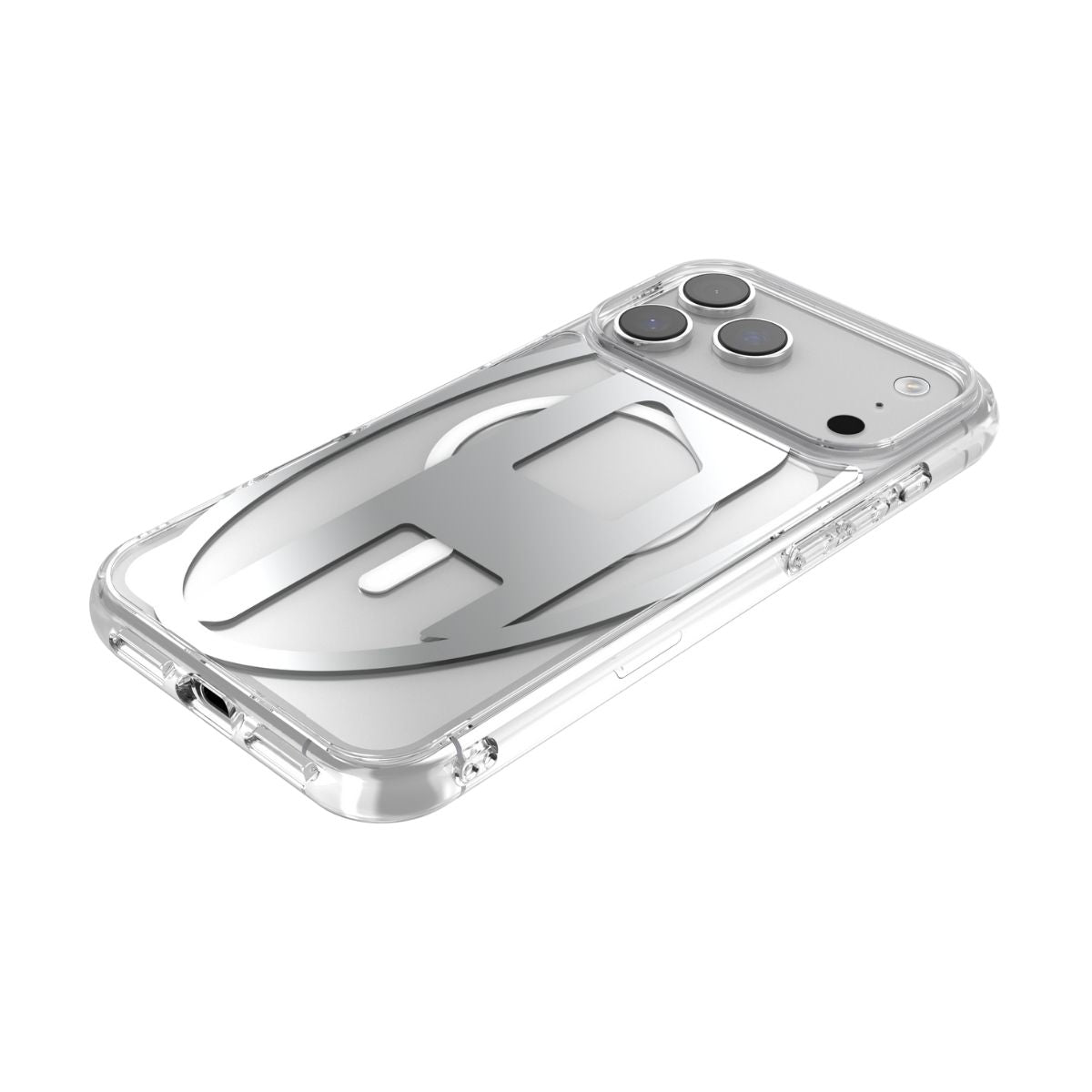 iPhone 17 Pro Maxケース Oval D Metallic Magsafe クリア/シルバー