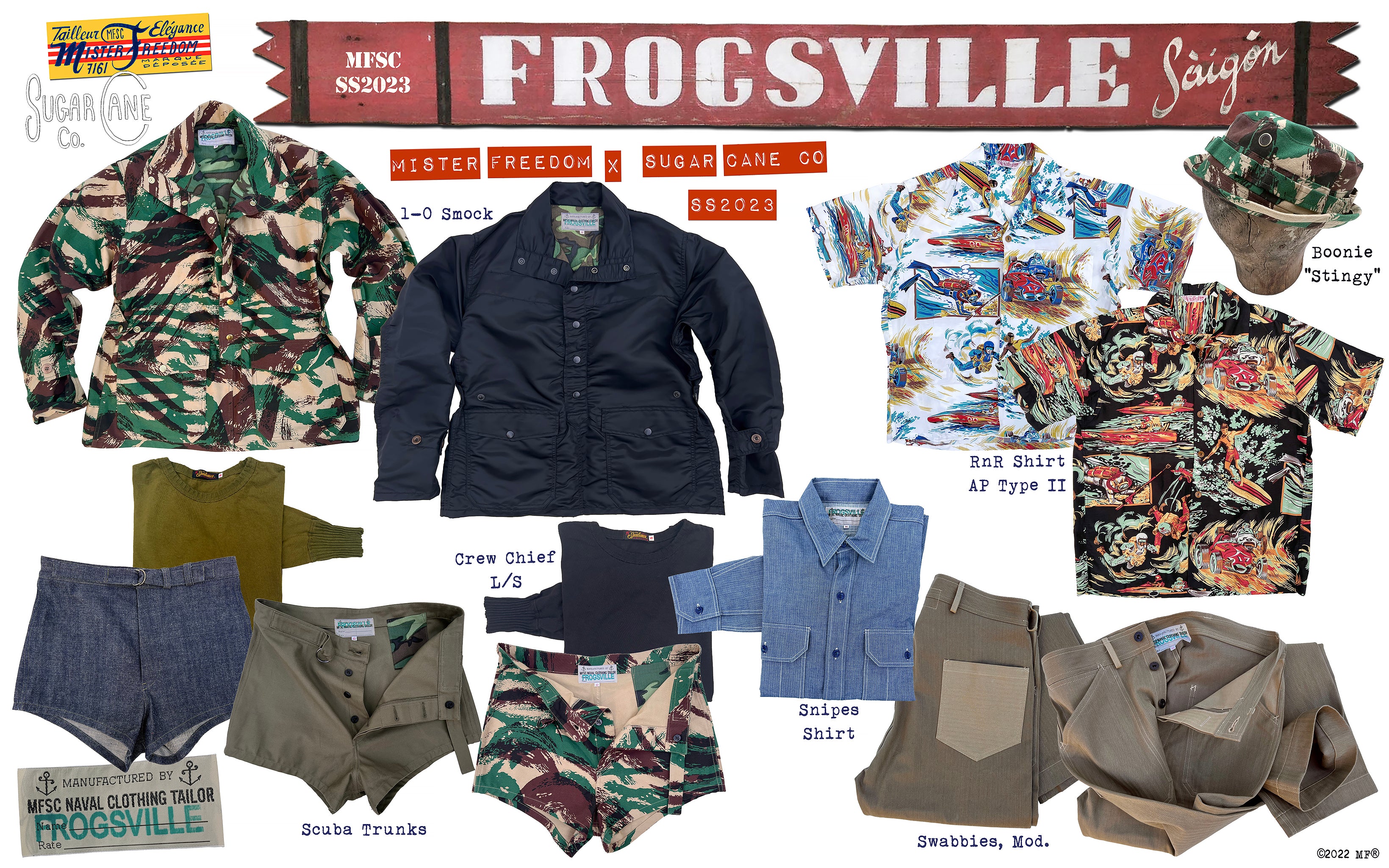 MISTER FREEDOM® X SUGAR CANE MSFC SS2023 LOOKBOOK PREVIEW – Mister