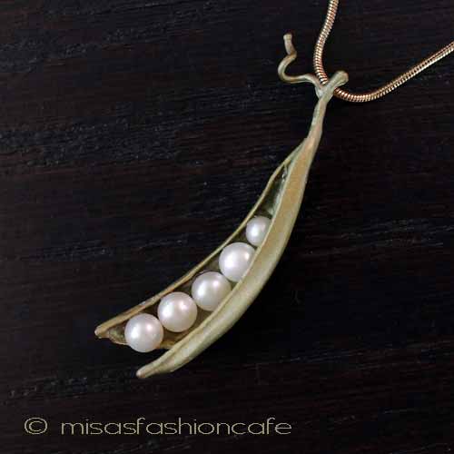 1円 本物 マイケルミショー さやえんどう ネックレス イヤリング