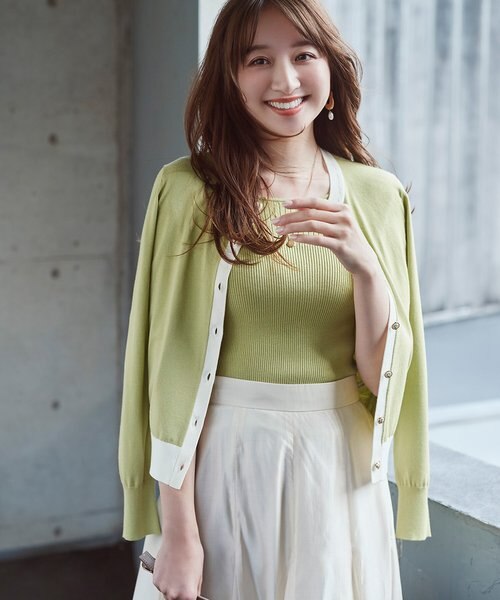 バイカラーニットアンサンブル 24SS｜ナチュラルビューティー