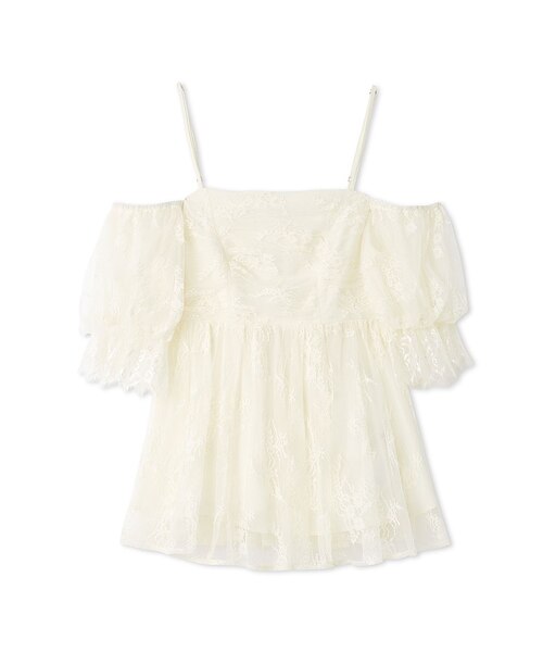 バリエオフショルレースチュニック｜スナイデルの通販｜&mall（アンド