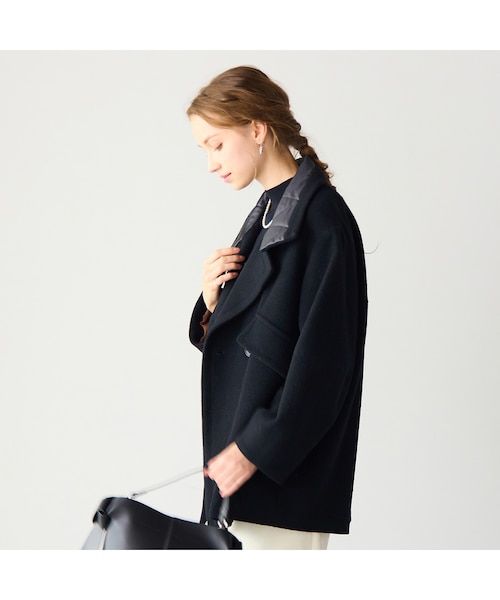 ダブルフェイスショートコートリラックスフィット｜ユニクロの通販