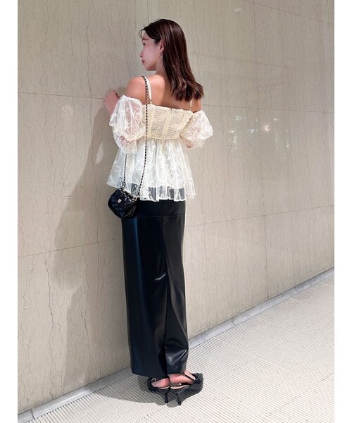 バリエオフショルレースチュニック｜スナイデルの通販｜&mall（アンド